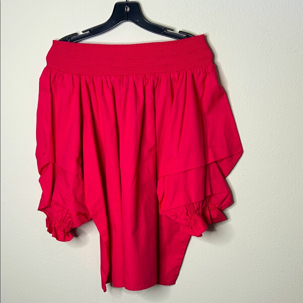 Advance Apparels Bright Pink Ruffle Tiered Skirt